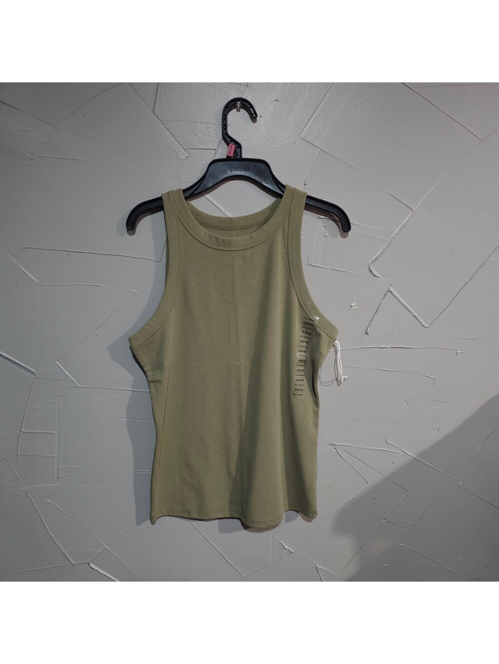 Free Assembly Women's Olive Green Ribbed Tank Top